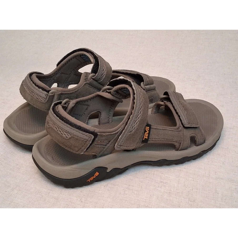 Teva Tanza Mens Suede Sport Sandals Brown Hiking Water Shoes 1002433 Size 10